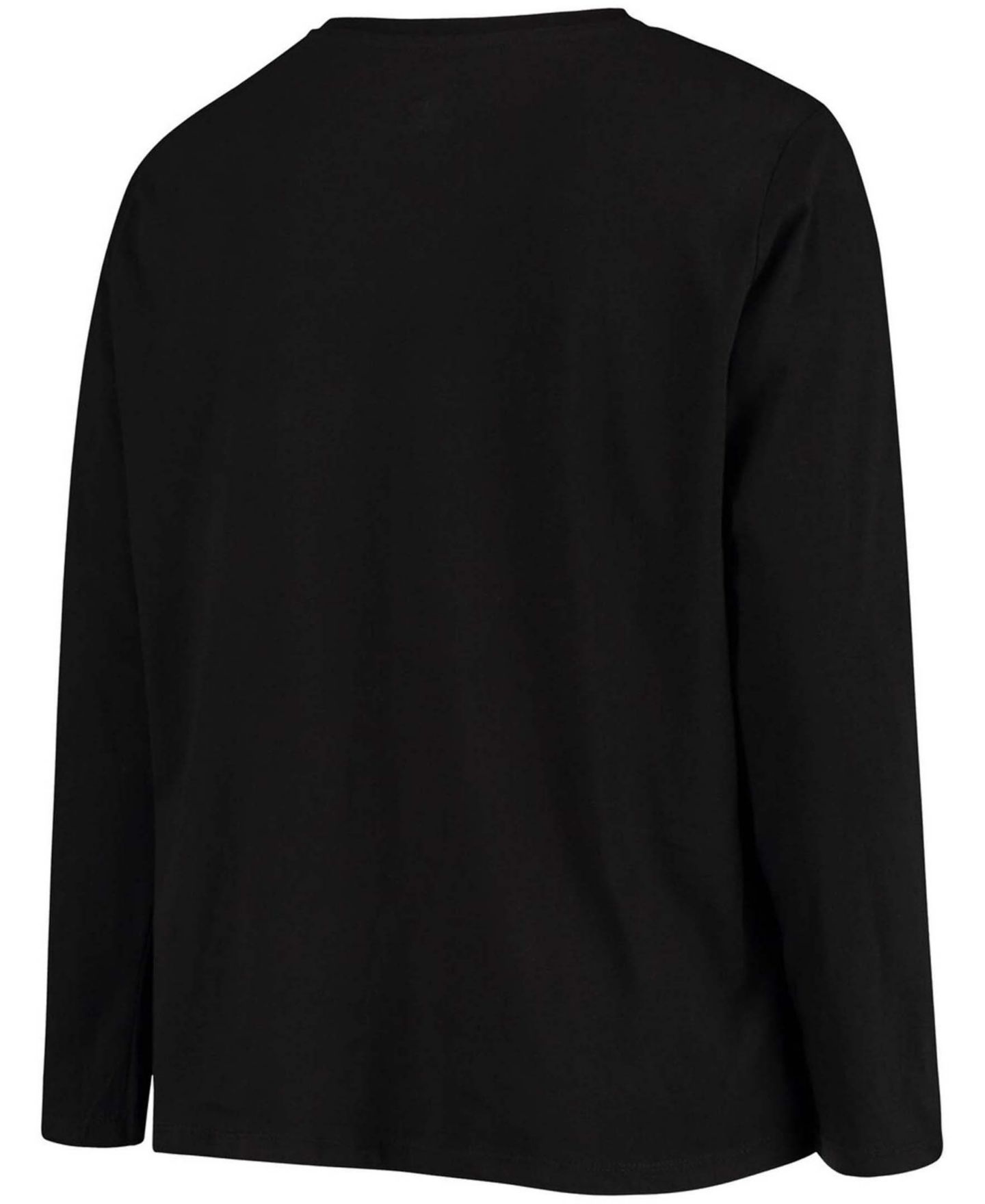 Женская футболка Fanatics Plus Size Black Las Vegas Raiders Primary Logo Long Sleeve — фото 2