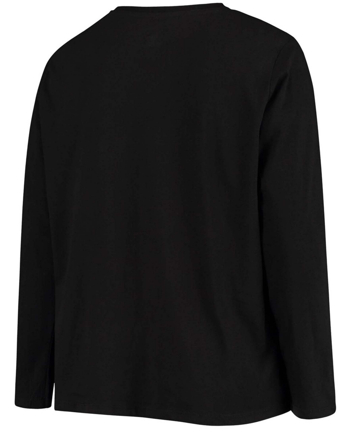 Women's Plus SizeLas Vegas Raiders Primary Logo Long Sleeve T-shirt - Black