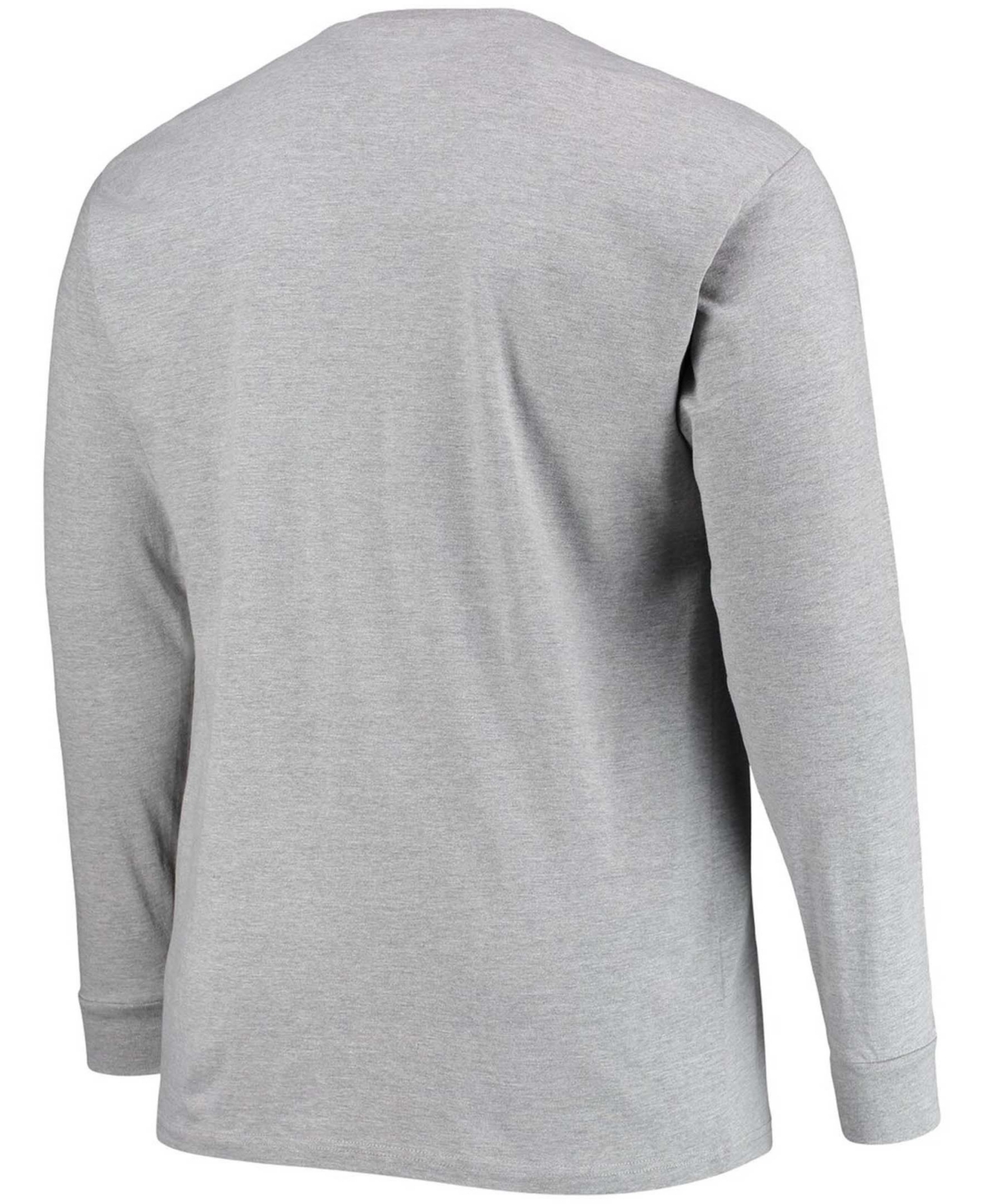 Men's Big and Tall Heathered Gray New England Patriots Practice Long Sleeve T-shirt