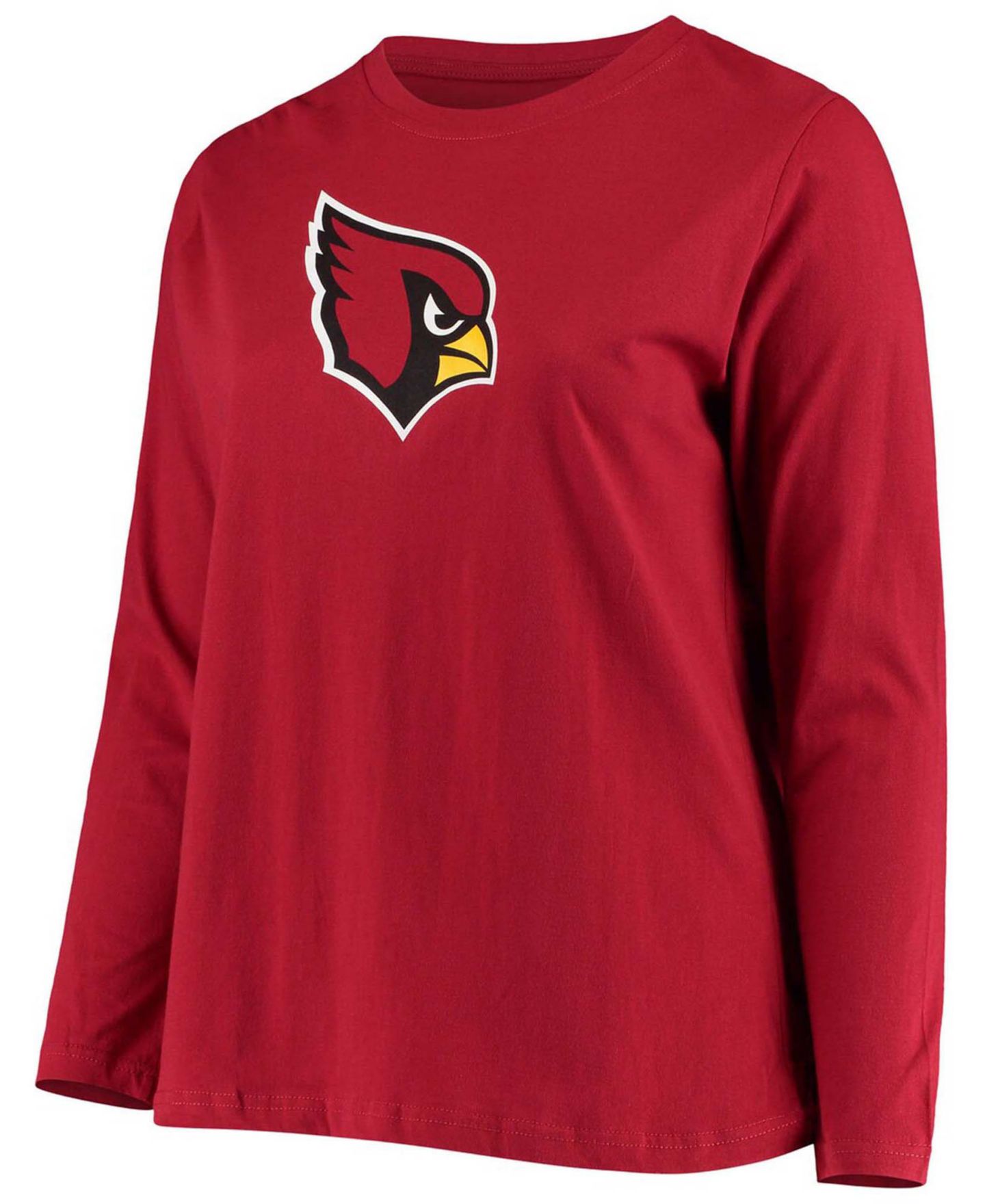 Женская футболка Fanatics Plus Size Cardinal Arizona Cardinals Primary Logo Long Sleeve — фото 3