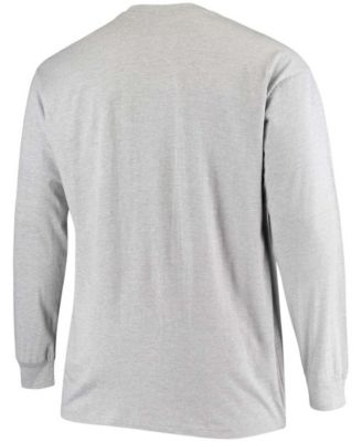 Men's Big and Tall Heathered Gray New Orleans Saints Practice Long Sleeve T-shirt