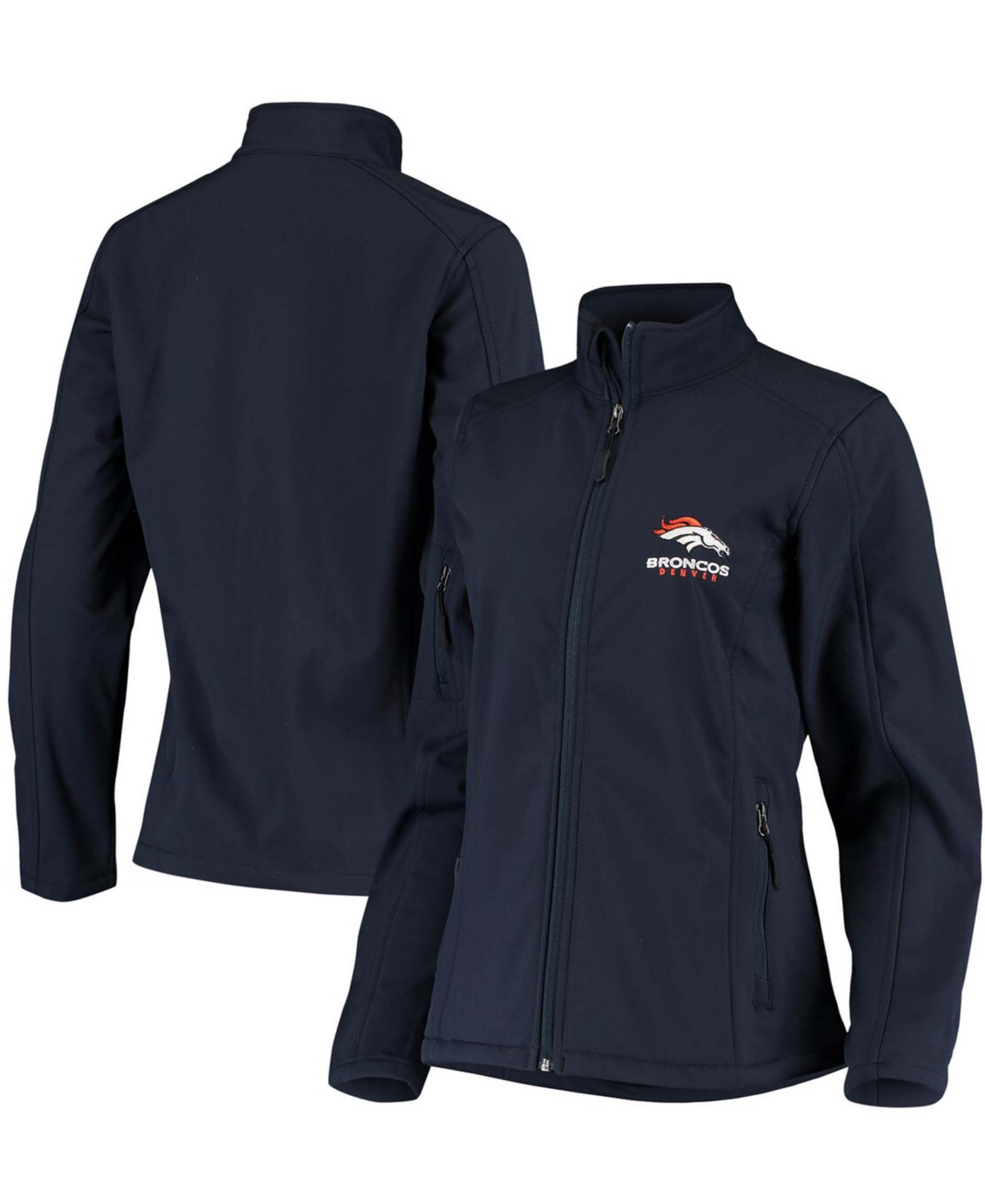Women's Navy Denver Broncos Full-Zip Sonoma Softshell Jacket - Navy