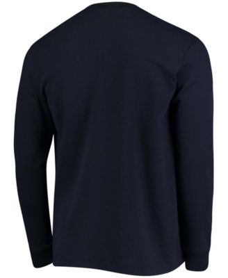 Men's College Navy Seattle Seahawks Maverick Thermal Henley Long Sleeve T-shirt