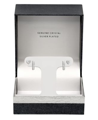 Gold or Silver Plated 2-Piece Heart and Hanging Hoop Earrings Set