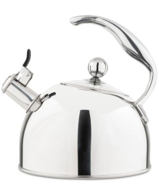 Stainless Steel 2.6-Quart Black Tea Kettle with Copper Handle