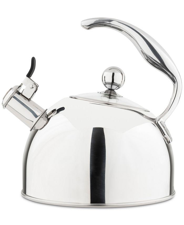 Viking Stainless Steel 2.6Qt. Black Tea Kettle with Copper Handle