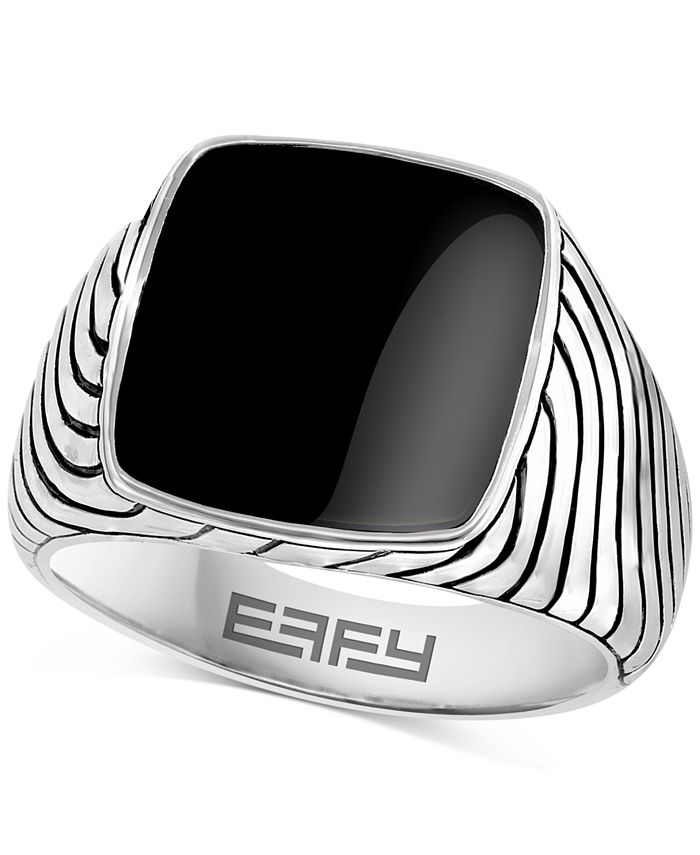 EFFY Collection - Men's Onyx Ring in Sterling Silver