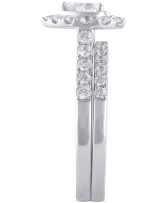 Diamond Pear-Cut Halo Bridal Set (1 ct. t.w.) in 14k White Gold