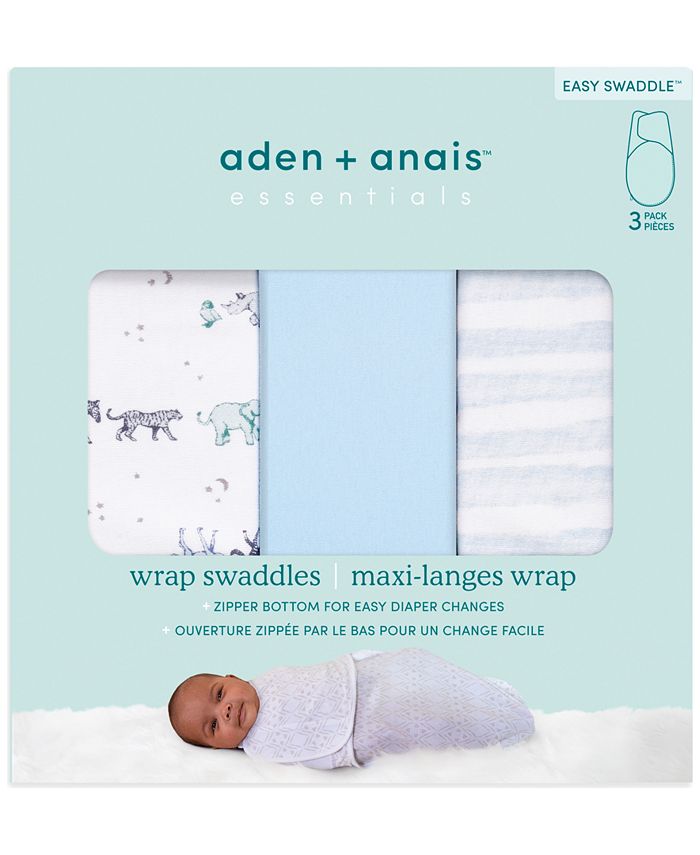 aden by aden + anais Essentials Baby Boys & Girls 3Pk. Cotton Rising