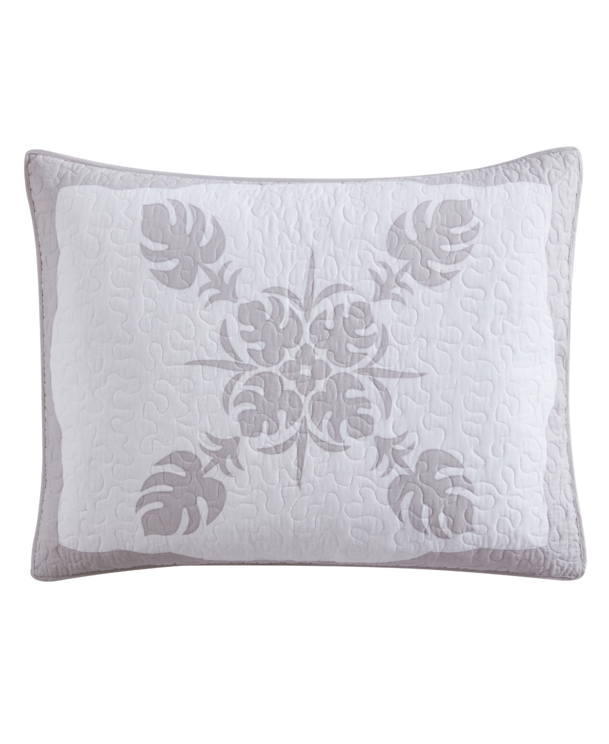 Molokai Embroidered Sham, Standard - Gray