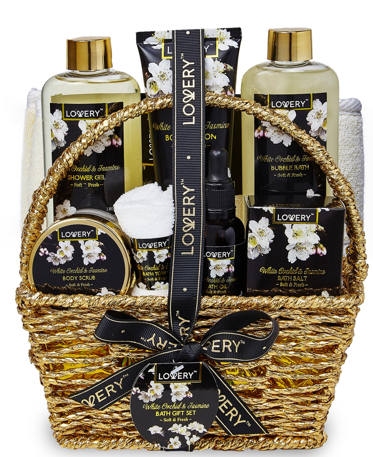 Lovery Home Spa Orchid Jasmine Body Care Gift Set, 9 Piece