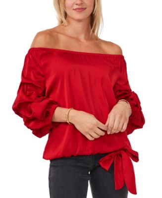 トップス Balloon Shoulder Top Joseph Ribkoff Off-Shoulder Balloon Sleeve Pullover Style