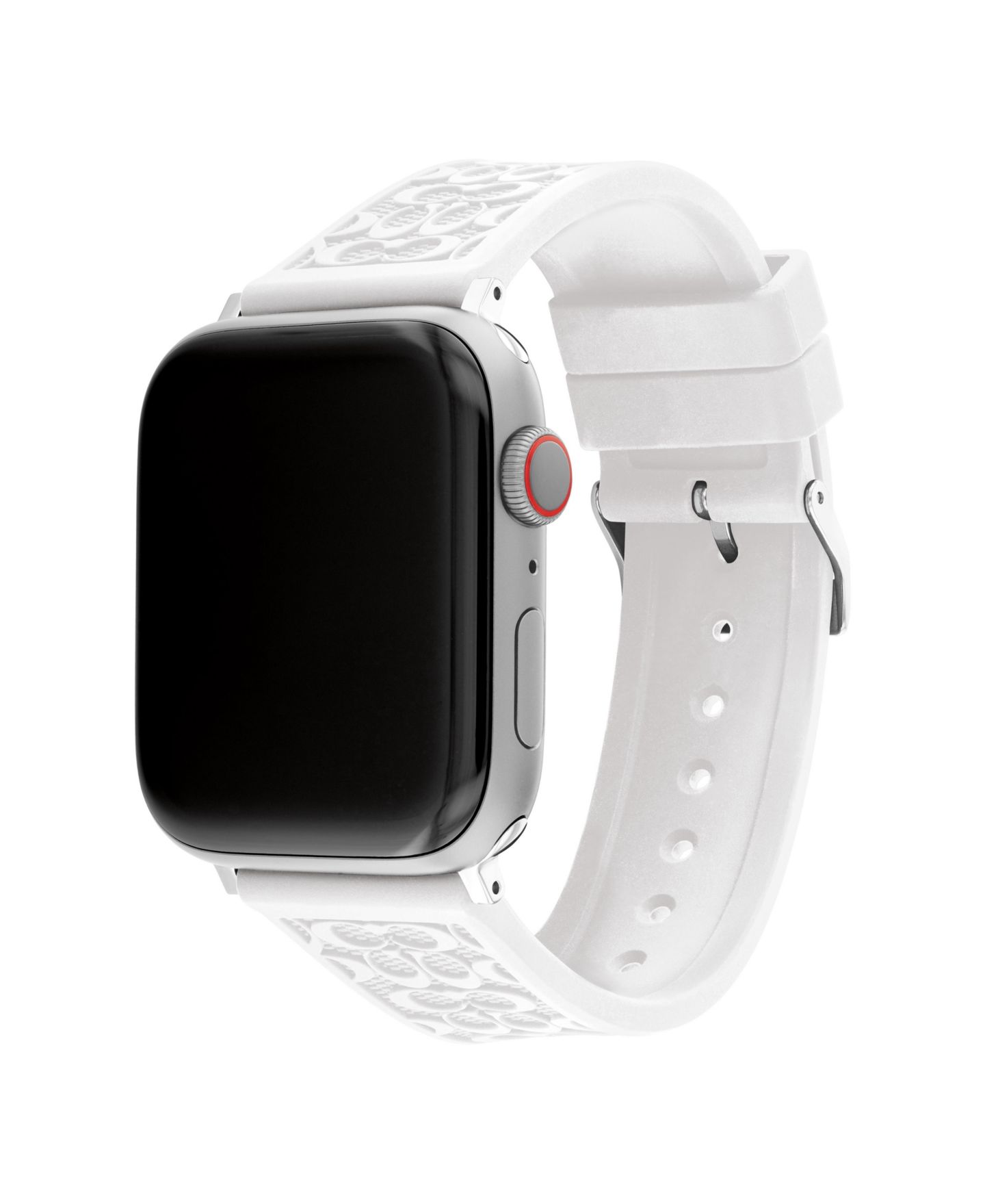 Ремешок для часов COACH White Silicone Strap 42/44/45mm Apple Watch Band — фото 2