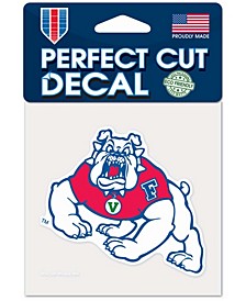 Multi Fresno State Bulldogs 4" x 4" Color Perfect Cut Decal