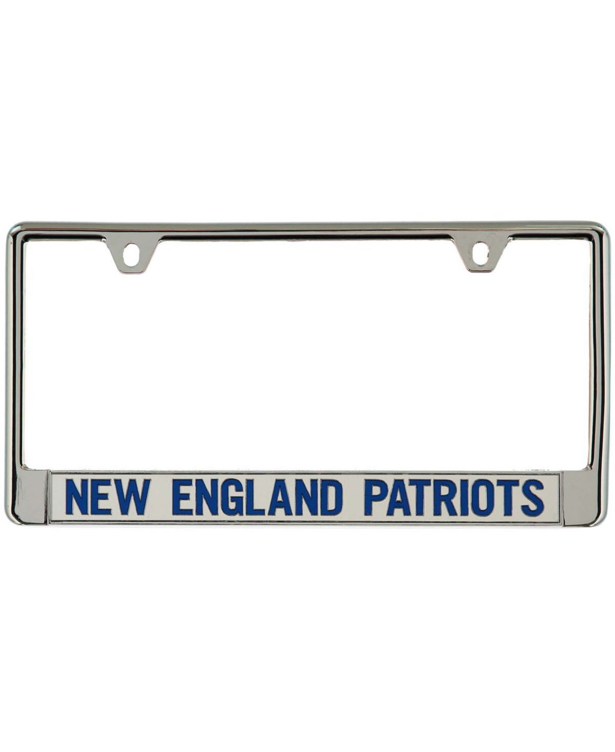 Multi New England Patriots Metal Frame Acrylic Bottom Inlaid Mirror License Plate Frame - Multi