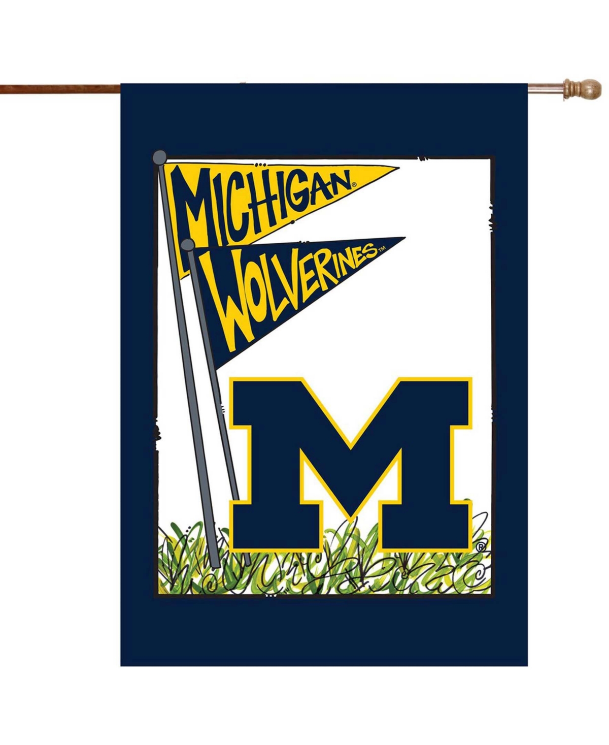 Multi Michigan Wolverines 28" x 40" Double-Sided House Flag - Multi