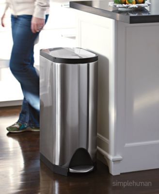 45 Liter Butterfly Lid Step Kitchen Trash Can