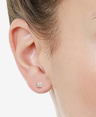 2-Pc. Set Diamond Solitaire Pendant Necklace & Matching Stud Earrings (5/8 ct. t.w.) in 14k Gold