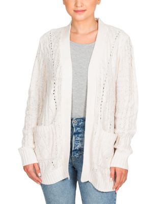 juniors cable knit cardigan