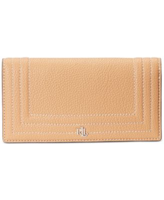 ralph lauren saffiano slim leather wallet