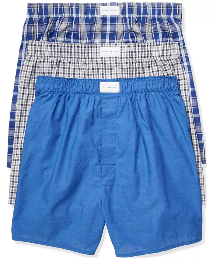Men's 3-Pack Classic Printed Cotton Poplin Boxers Underwear