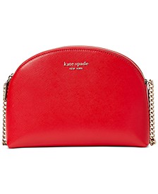 Spencer Double Zip Dome Leather Crossbody