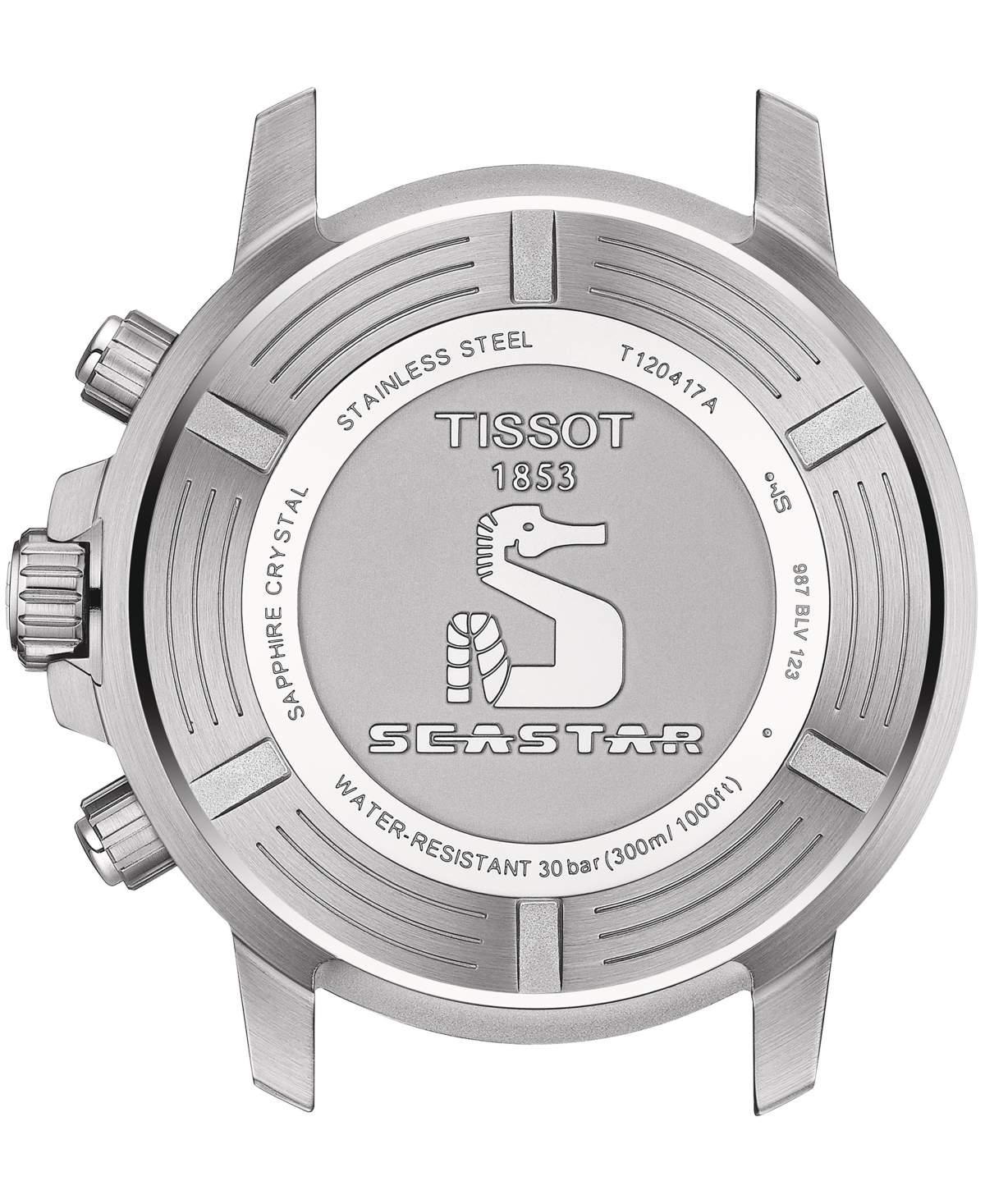 Shop Tissot Men's Swiss Chronograph Seastar 1000 Stainless Steel Bracelet Watch 46mm In Blue