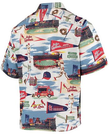 Men's St. Louis Cardinals Reyn Spooner Red Aloha Button-Up Shirt