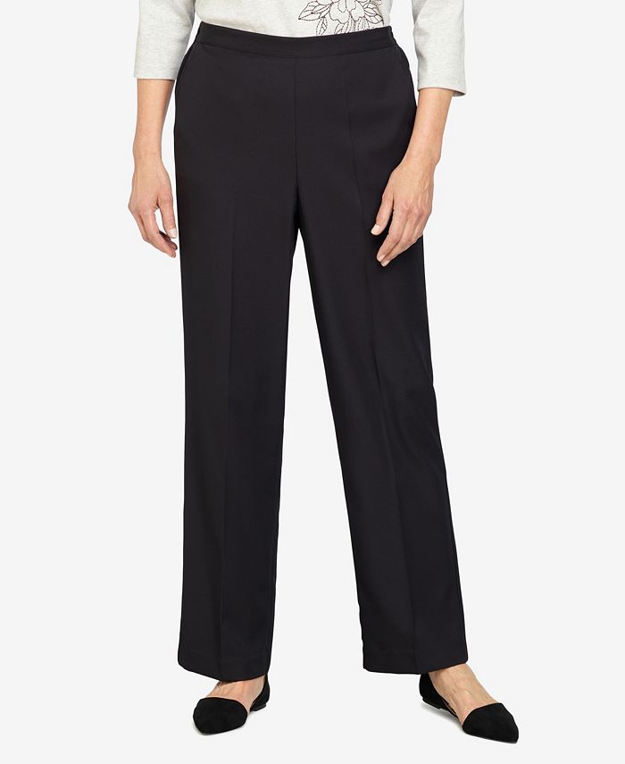 Alfred Dunner Petite Battery Park Solid Short Length Pant - Macy's