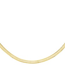 Herringbone Necklace in 14k Gold Plated Over Sterling Silver