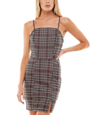 Ultra Flirt Juniors' Plaid Bodycon 