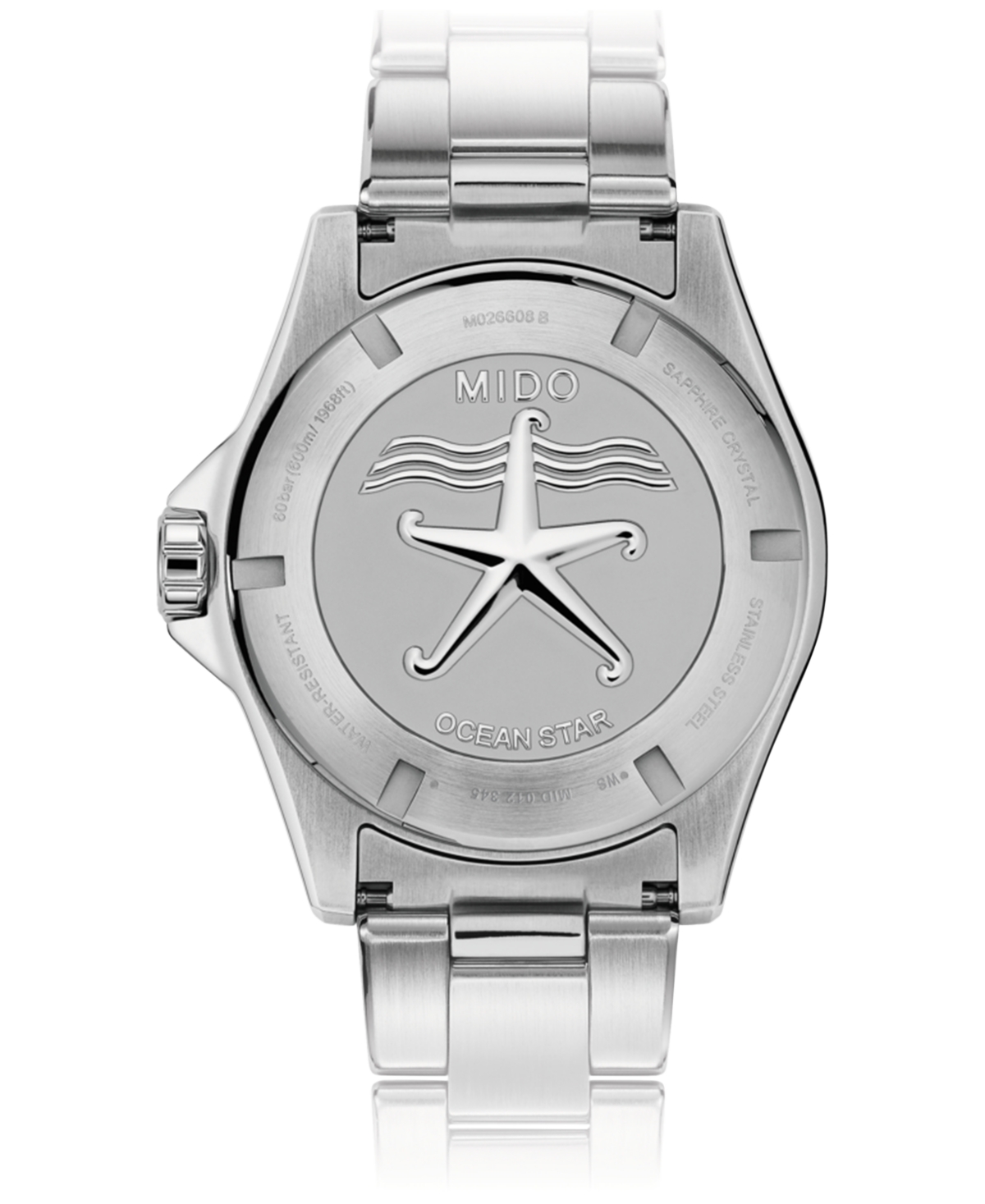 Shop Mido Men's Swiss Automatic Ocean Star 600 Chronometer Stainless Steel Bracelet Watch 44mm In Black