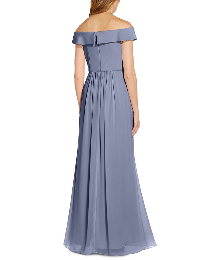 adrianna papell off shoulder gown