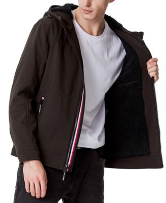 Sherpa-Lined Softshell Hooded Jacket 