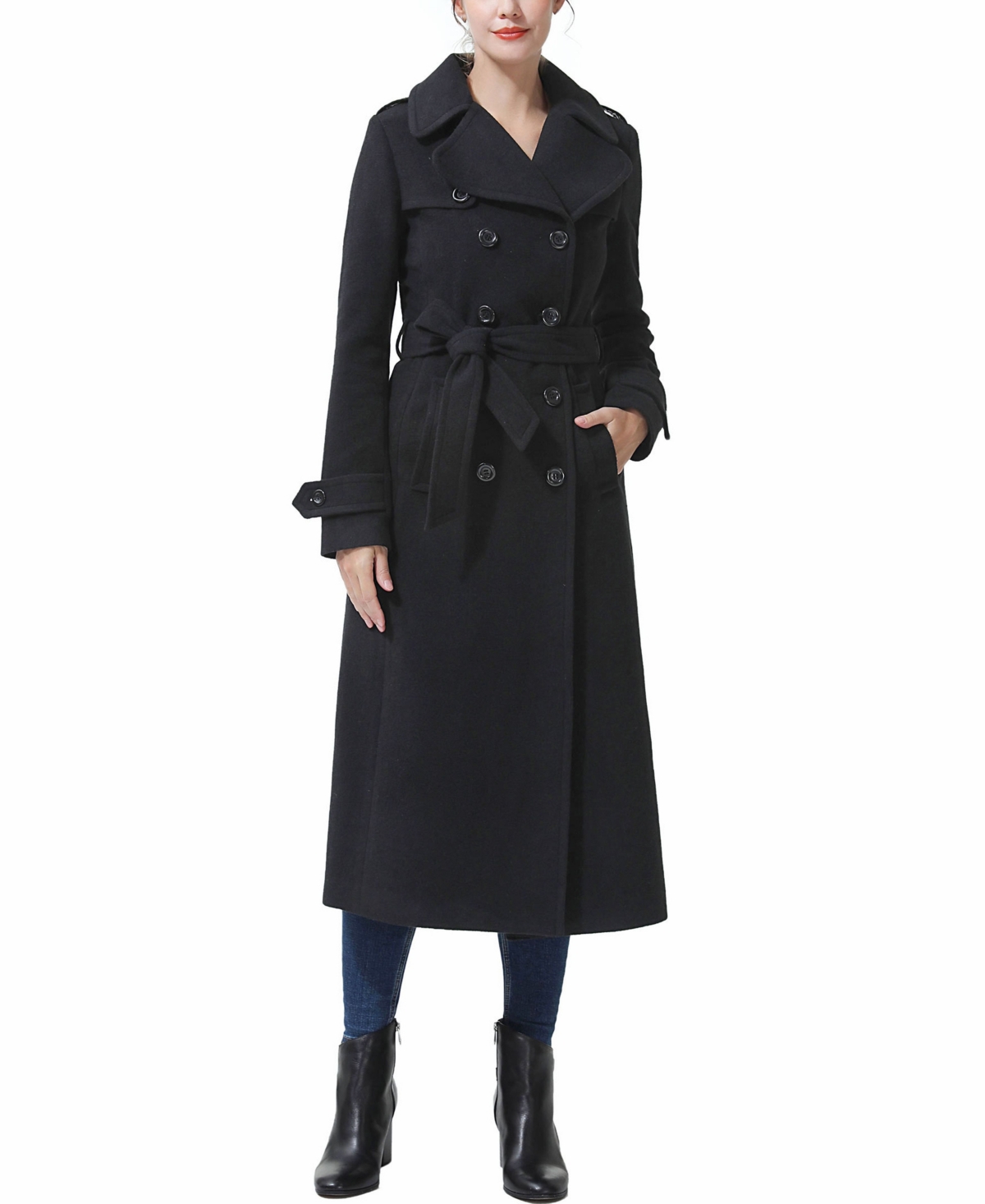 Kimi & Kai Women's Kiana Wool Trench Coat In Black | ModeSens