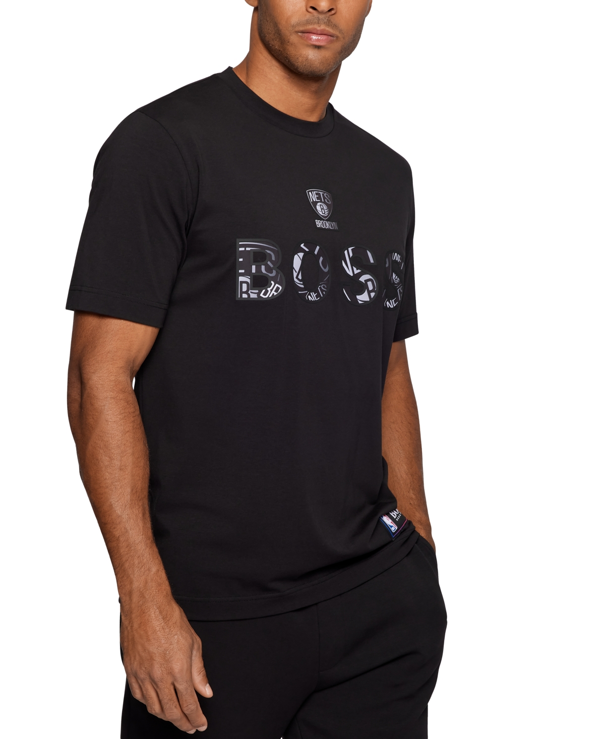 Hugo Boss Boss Men's Nba Brooklyn Nets Stretch-cotton T-shirt In ...
