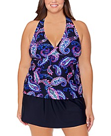 Plus Size H-Back Underwire Tankini Top & Bottoms, Created for Macy's