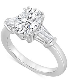 Certified Lab Grown Diamond Engagement Ring (2-1/2 ct. t.w.) in 14k White Gold