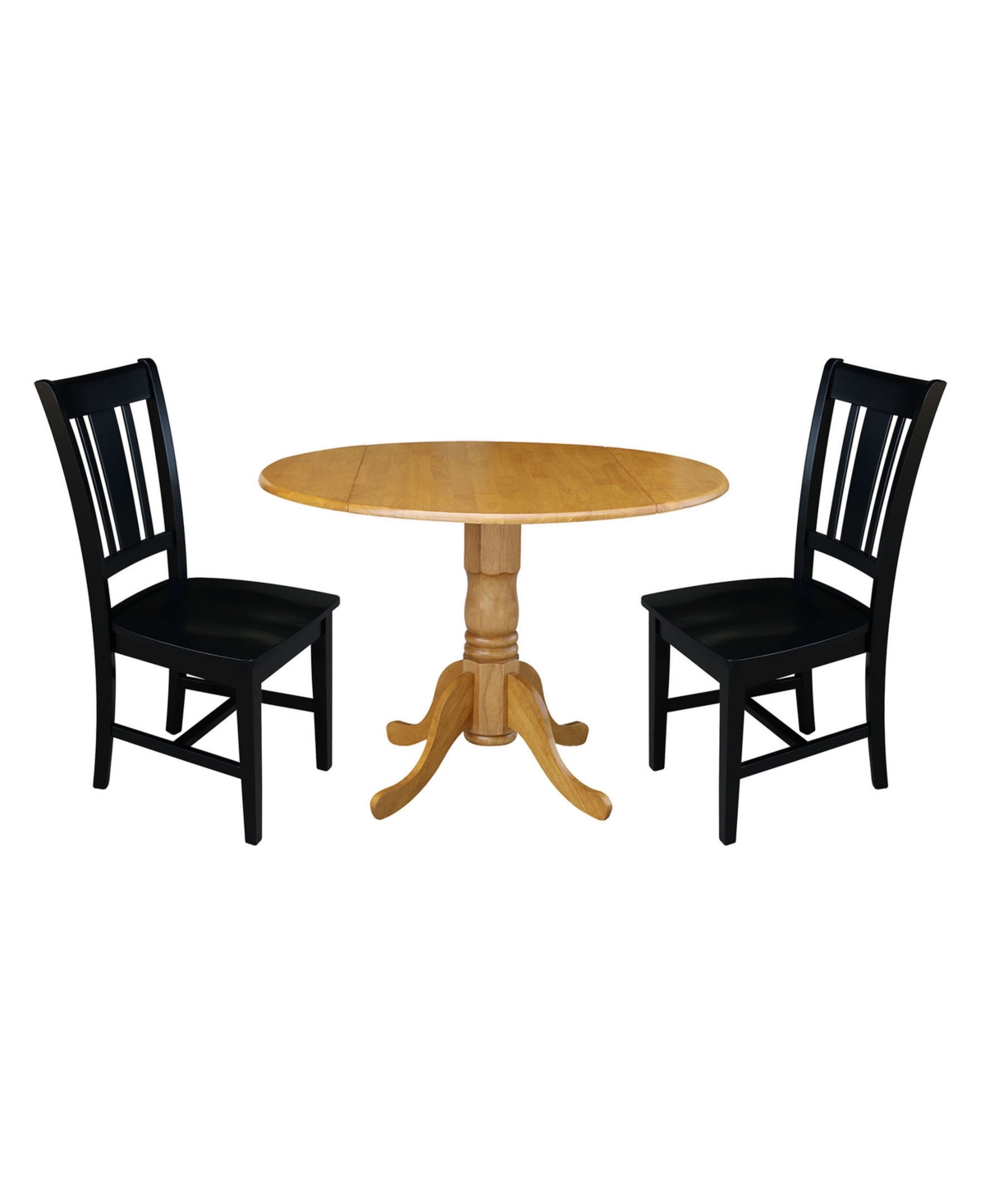 International Concepts 42" Dual Drop Leaf Table With 2 Splat Back