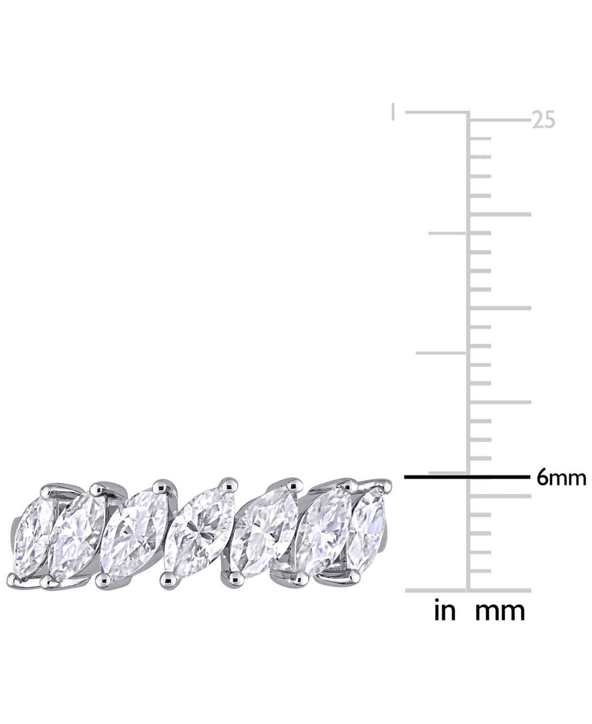 Lab-GrownMarquise Statement Ring (1-3/4 ct. t.w.) in 10k White Gold - Moissanite