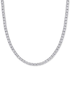 Lab-Created Moissanite 17" Tennis Necklace (12-1/2 ct. t.w.) in Sterling Silver