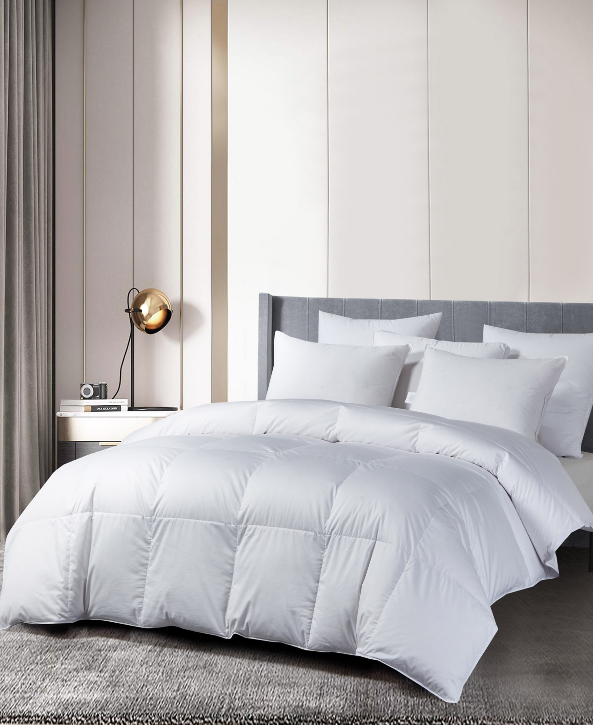 Beautyrest European White Goose Down & Feather All Season 400 Thread Count Sateen Comforter