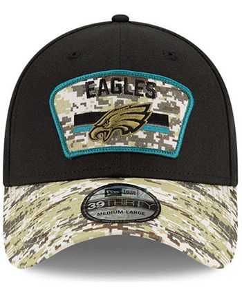 Philadelphia Eagles New Era 2021 Salute To Service 39THIRTY Flex Hat -  Black/Camo