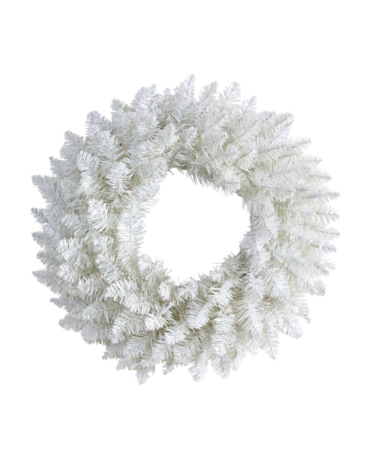 Colorado Spruce Artificial Christmas Wreath with 129 Bendable Branches and 20 Warm Led Lights,