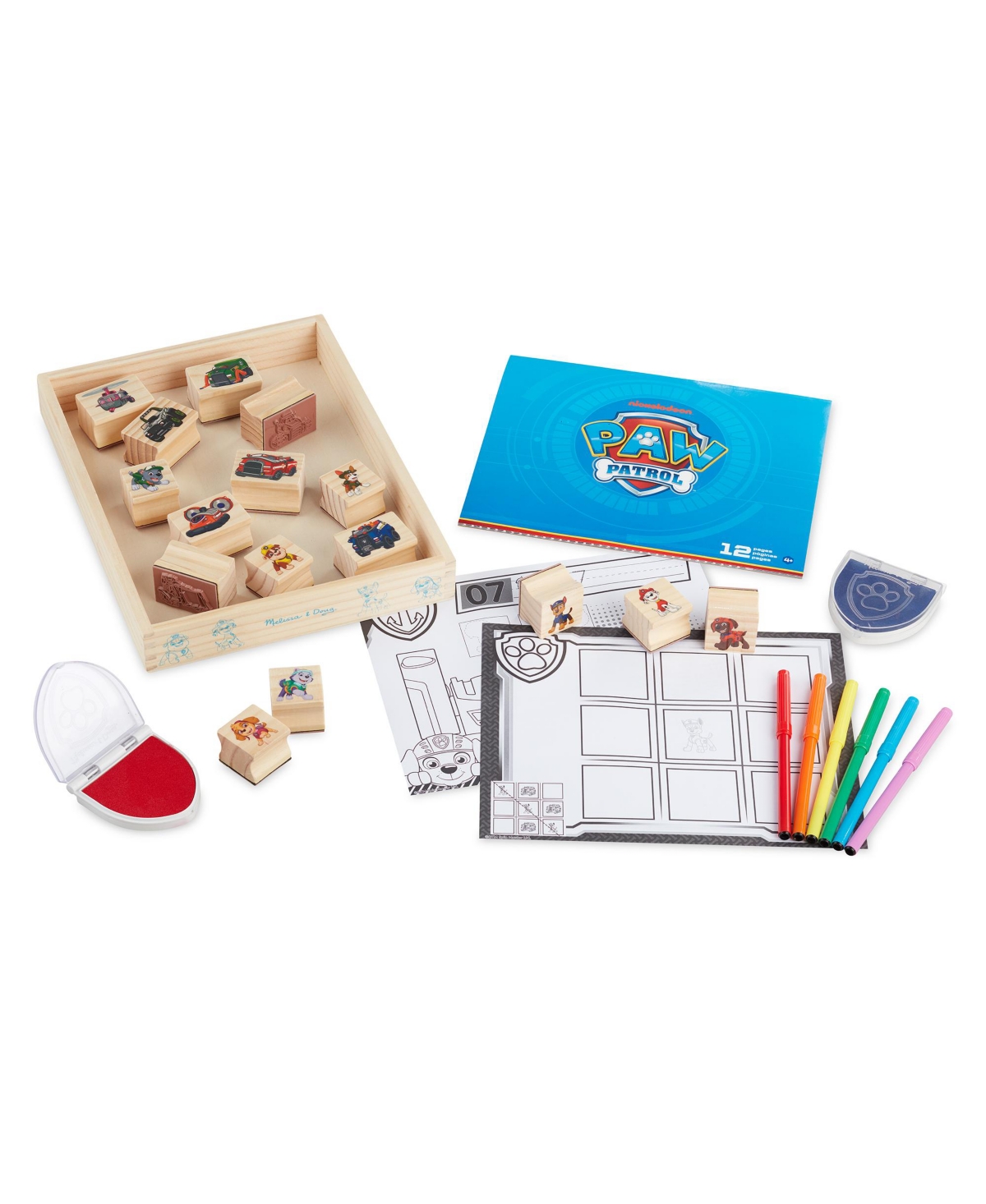 MELISSA & DOUG PAW PATROL 25 PIECE STAMPS ACTIVITY PLAY SET 