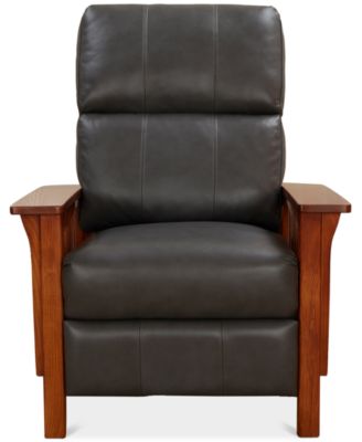 Harrison Leather Pushback Recliner, Created for Macy's