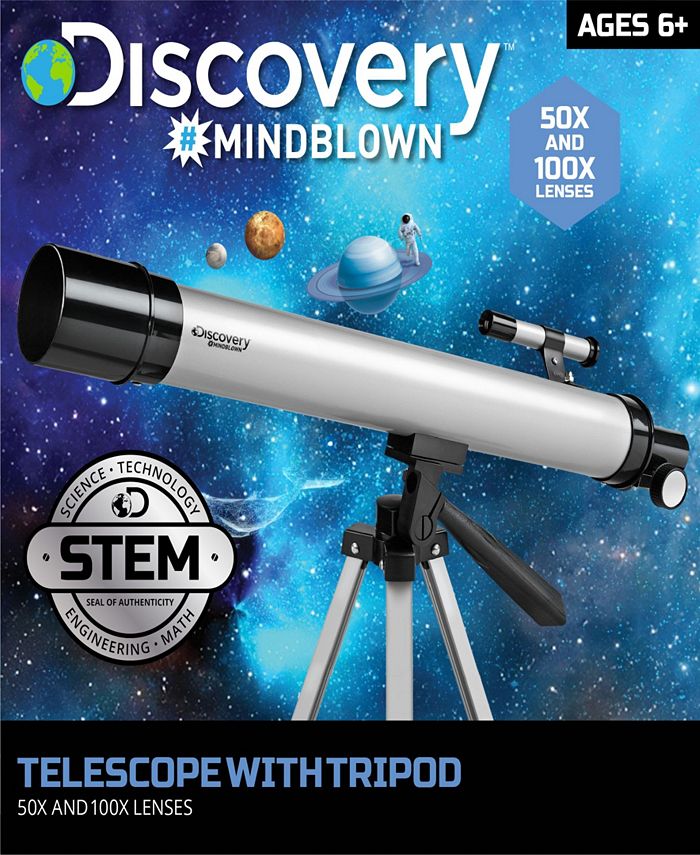 Discovery MINDBLOWN Telescope with Tripod, 50X and 100X Lenses