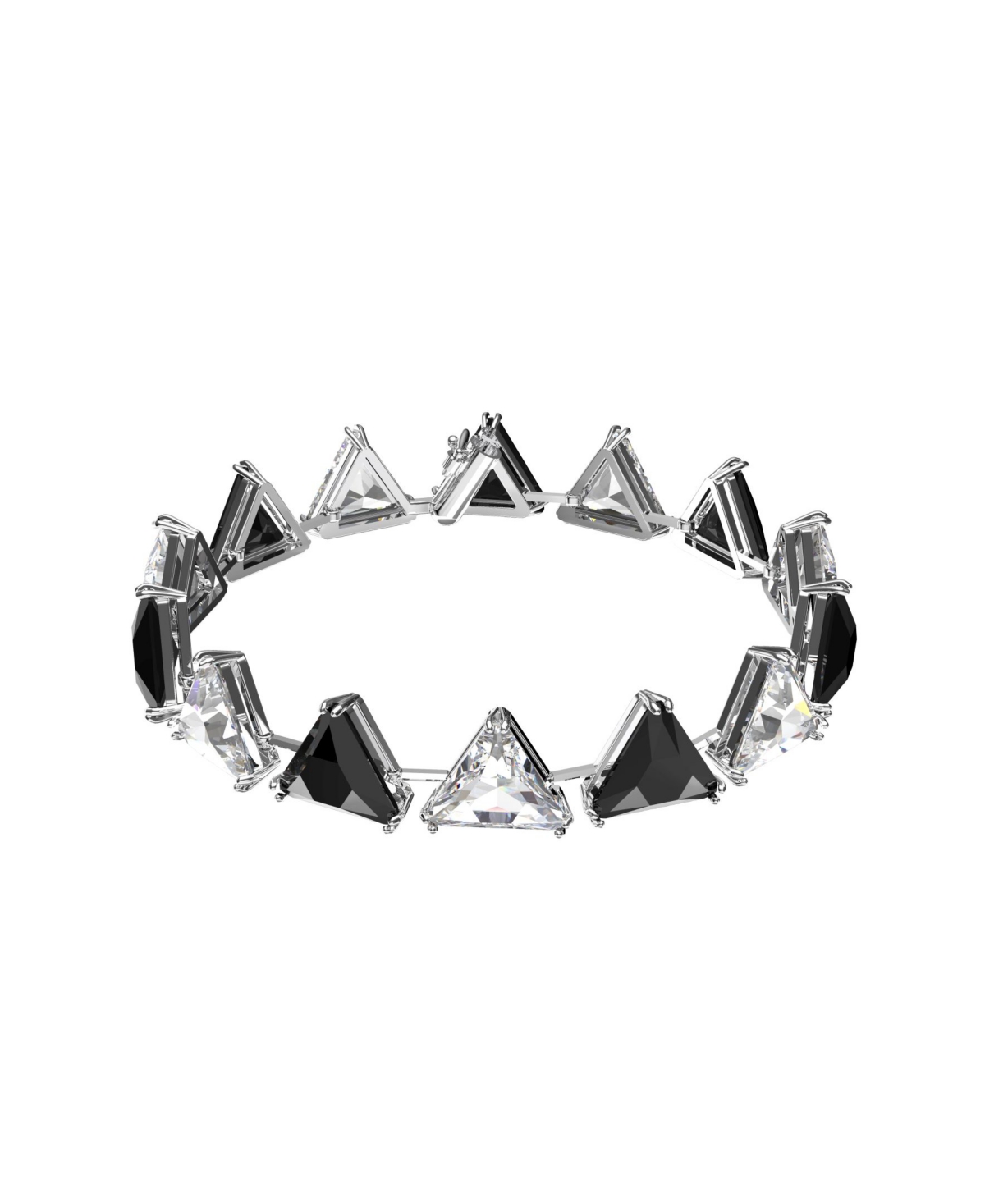 Swarovski Millenia Bracelet With Triangle Cut Crystals In Black