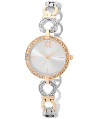 Photo 1 of Charter Club Women's Two-Tone Crystal Bracelet Watch 30mm, Created for Macy's (gift box)