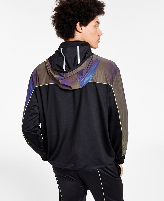 HUGO Boss Men's Diron QuarterZip Colorblocked Hoodie Macy's